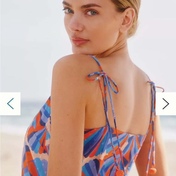 FARM Rio Blue and Red Dress - Picture 3 of 6